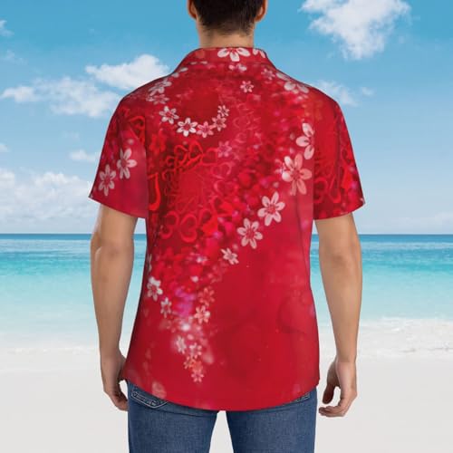 Chemise Saint-Valentin homme à imprimé cœur et fleurs EdWal