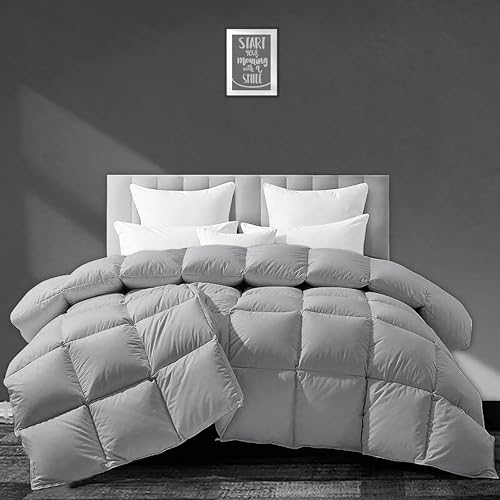 Image of Luxurious 500 GSM Winter Comforter Single Size (60 inchX90 inch) - Premium Collection Heavy Winter Quilted Comforter 500 GSM Microfiber Fill - Duvet /Blanket Single Size - Silver Grey Color