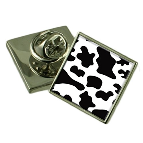 Épinglette en argent sterling peau de vache : idée cadeau chic avec boîte incluse