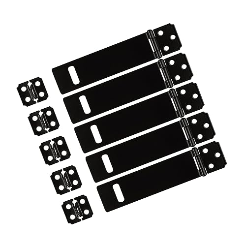 Veemoon Iron Lock Buckle Set of 5 Padlock Hasp for Cabinet Door Lock Easy to Install Security