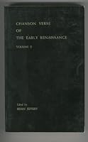 Chanson Verse of the Early Renaissance 0950224111 Book Cover