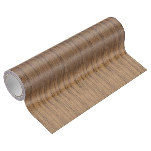 Image of PATIKIL Wood Grain Tape 8 inch x 15 Ft, Self-Adhesive Wood Texture Repair Tape Realistic Wooden Effect Patch for Furniture Cabinets Floor Walls,Dark Brown Oak