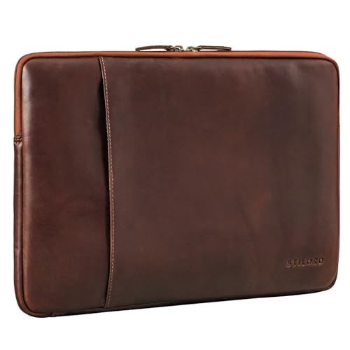 Funda ordenador 15.6 pulgadas cuero delgado antichoque portadocumentos