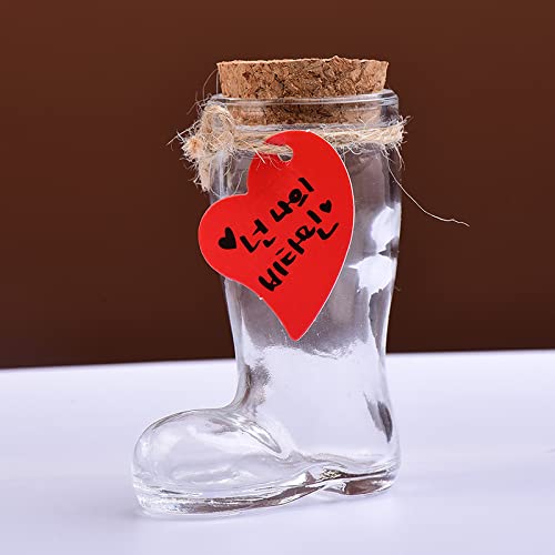 1 gravier en cristal naturel dans un joli flacon en verre en forme de cœur avec des copeaux de roche, pierres de guérison, cadeaux de Noël ou décoration d'intérieur, flacon en verre 4, 1 pièce