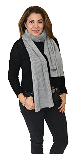 Barefoot Dreams CozyChic Lite Ribbed Scarf (Pewter)