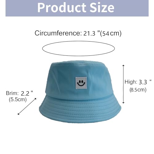 Kids Sun Hat Smile Face Bucket Hat for Girls Boys Summer Sun Protection Cotton Unisex Beach Cap2