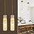 eccuslon Natural Alabaster Pendant Lights for Kitchen Island Alabaster Chandelier Marble Shade Brass Cone Lighting Fixtures White Marble Long Tube for Bedroom Dining Room Living Room 2pack