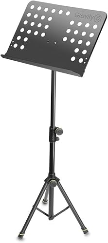 Gravity Music Stand Classic (GNS411). Capacidad máxima de peso 110.2lbs. Ancho 19.291in, Profundidad 18.504in, Altura 18.504in