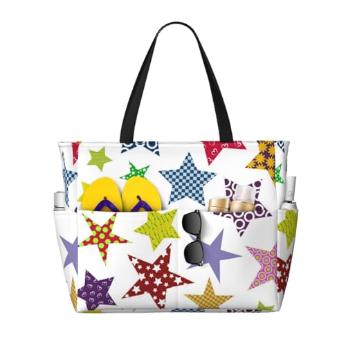 Grand sac de plage étoiles pour femme : dites adieu au manque de place