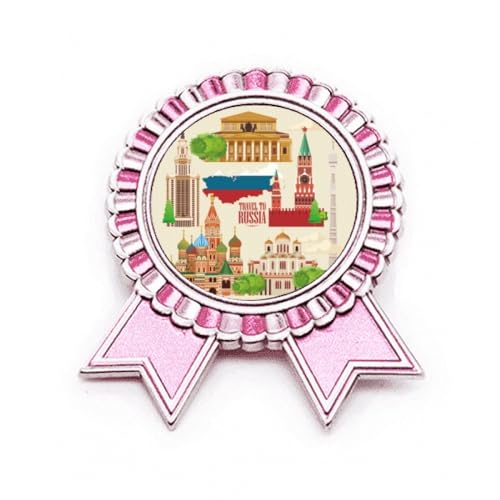 Broche rose symbole de la Russie pour accessoiriser vos vestes