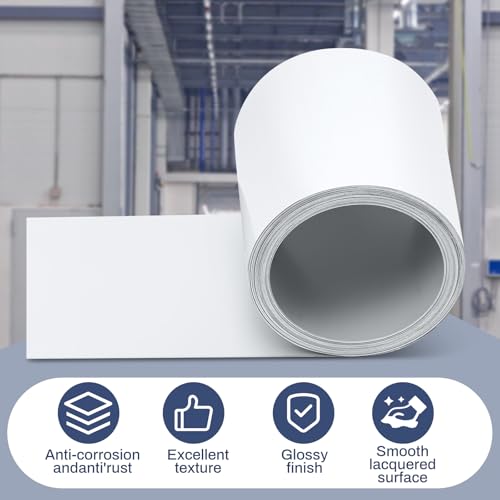Image of Yaocom White Aluminum Flashing Roll 3.94inch x 50ft
