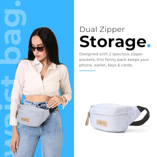 Image of Tressential Waist Bag for Men Women | Cross Body Fanny Pack Sling Bag for Hiking, Travel, Camping, Outdoor Sports, Cycling | Money Belt with Adjustable Strap (Blue)