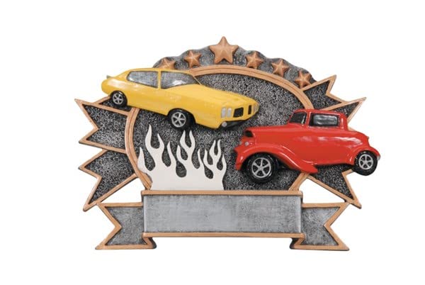 Same Day Awards Car Trophies Classic Car Burst Thru Car Show Trophy Plaque (6.5 Inches) with Free Custom Engraving