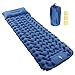 HERCHR Camping Sleeping Pad, Lightweight Moisture Proof Inflatable Double Mattress Sleeping Pads 210T Fabric Sleeping Pad Storage Bag for Outdoors