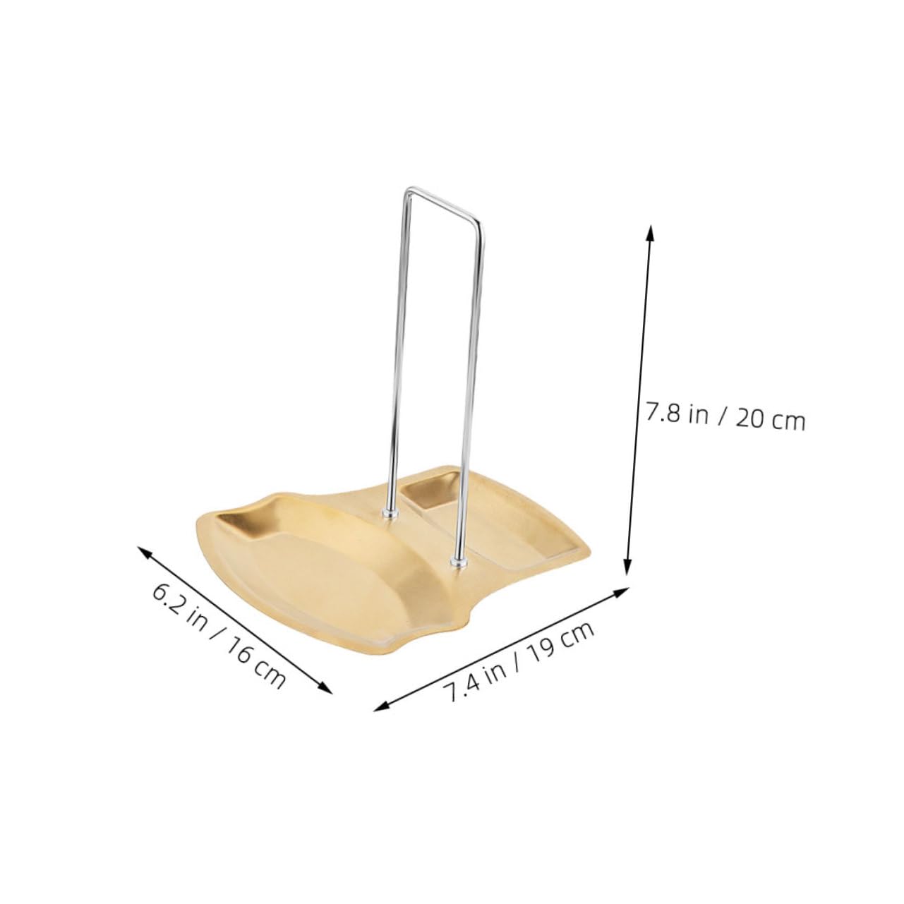 Cabilock Stainless Steel Pot Lid Organizer Rack with Spoon Rest No Drill Wall Mount Easy Clean Storage for Kitchen Countertops Versatile Holder for Various Lid