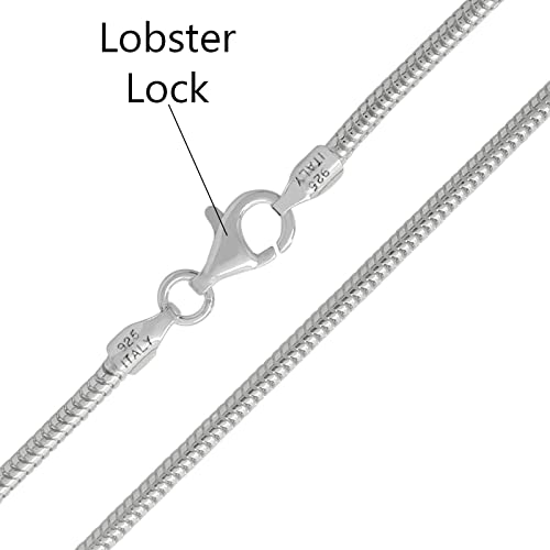 Savlano 925 Sterling Silver 3mm Solid Italian Round Diamond Cut Flexible Snake Chain Necklace With Gift Box For Men & Women - Made in Italy2