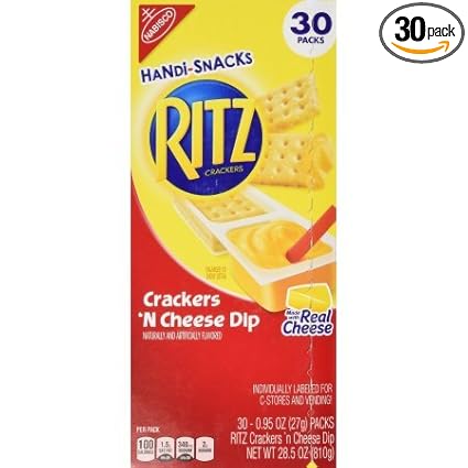 Amazon Com Ritz Handi Snacks Crackers N Cheese Dip 30 Pack 95oz Each Grocery Gourmet Food