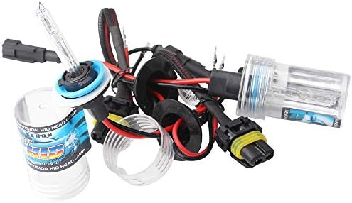 Teguangmei 2Pcs H11 55w HID Xenon Conversion Kit 6000K Headlight Bulbs + Two Slim HID Ballast 12V