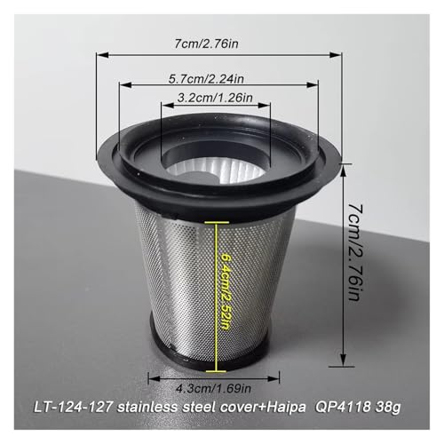 LT 124 LT 127 Wkłady Do Odkurzaczy Akcesoria Samochodowe Osłona Ze Stali Nierdzewnej, Kompatybilna Z Filtrami Do Odkurzaczy Haipa, Urządzeń Domowych 1 Szt.