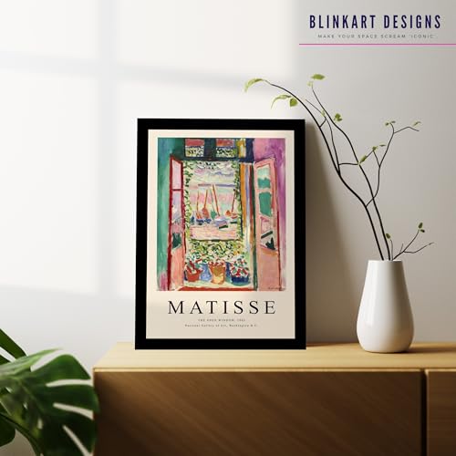Image of BLINKART Trendy Abstract Matisse Wall Art Painting Print Design Aesthetic Wall Decor Photo ArtWork Frame Decoration Hanging For Home Bedroom Living Room Office Wall Decor (13 * 10 inches) T0010