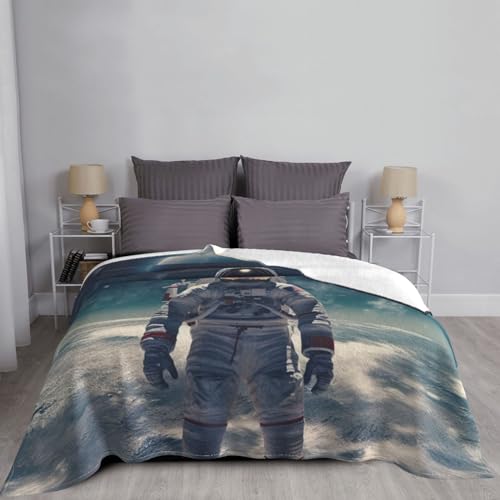 Couverture en micro polaire astronaute contre le froid jeté de canapé chaud - 5