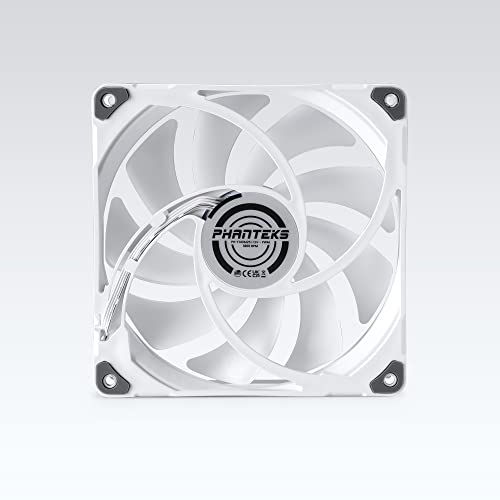 Image of Phanteks (PH-F140SK DRGB PWM WT01 3P) SK140 DRGB PWM Fan 3Pack - 3X 140mm Fan, high Airflow Nine-Blade Design, DRGB Lighting, Rubber dampening washers - White