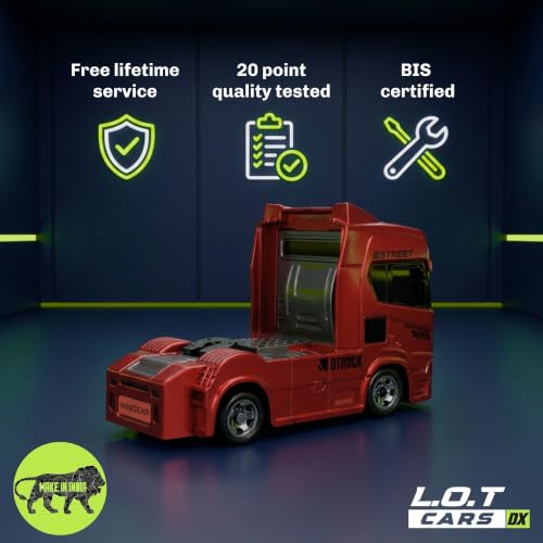 Image of MAC 1:64 Scale RC Drift Truck, 2.4Ghz Remote Control Car Toy, RC Drifting Car, RC Cars, Mini RC Drift Car, 2 Speed Modes, Multi LED Lights and Underglow (Red)