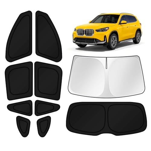 Image of KUST Car Window Shades for 2016-2022 BMW X1 F48 Accessories Windshield Sun Shade Side Rear Window Covers Sunshade Privacy Protection for Camping Blackout UV Block Full Set 10PCS