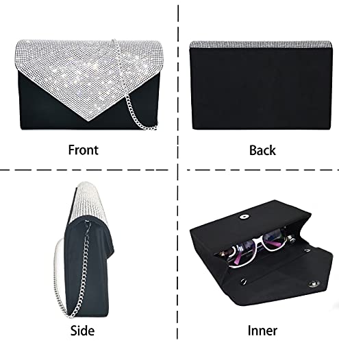 Image of Evening Bags Women Clutch Purse Small Cute Classic Envelop Crossbody Handbag for Formal Wedding Party with Detachable Chain