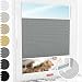 Produktbild Schuette® Plissee mit Bohren zum Anschrauben  Thermo Kollektion: Bright Steel (Grau)  50x80cm (Breite x Höhe)  Suprafix Faltrollo Befestigung  Bequeme Rollo Montage inkl. Video