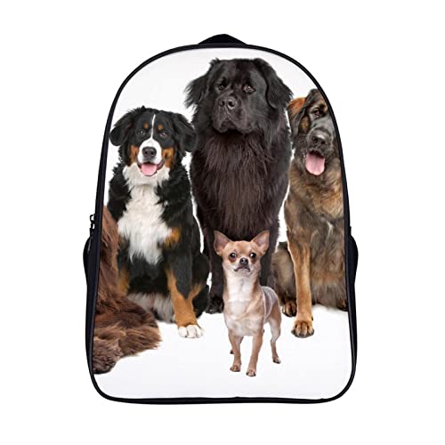 Sac à dos d'école unisexe chien 3D : cartable de mode personnalisé pour ados et enfants