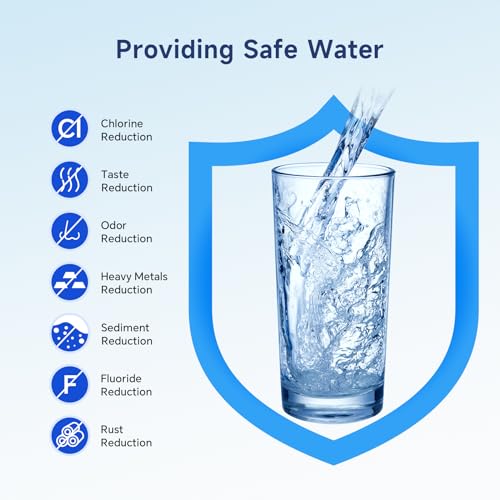 Image of Membrane Solutions RV Water Filter, Inline Water Filter Reduces Bad Taste, Odors, Rust, Fluoride, Chlorine and Sediment in Drinking Water, Ideal for RV, Campers, Marine, Boats and Garden, 2 Pack