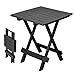 Spetebo Kunststoff Klapptisch Adige 45 x 43 cm - anthrazit - Garten Beistelltisch klappbar - Beistelltisch Campingtisch Teetisch Balkontisch Tisch klein