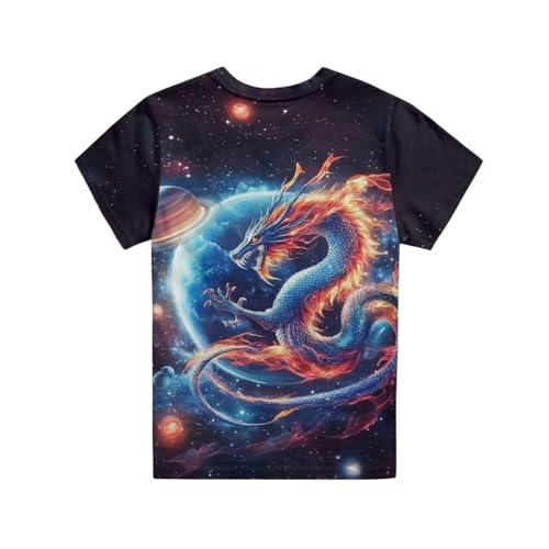 Image of Kids Graphic T-Shirt Boys Girls Novelty Tees Top Short Sleeve Shirts Summer Blouses 3-16