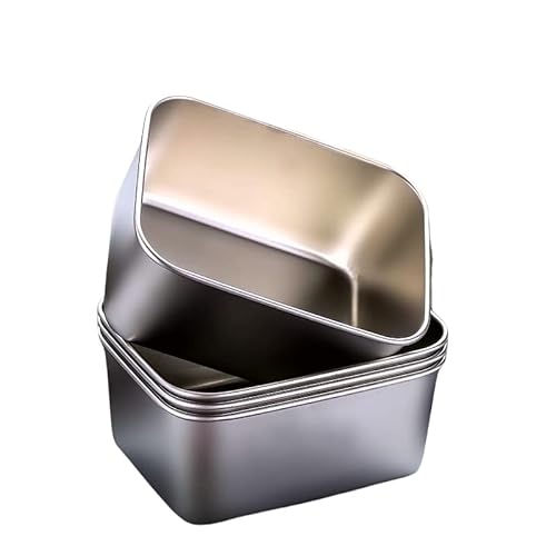 MVSR 4pcs Food Storage Containers with Lids, Meal Prep Containers Reusable, Stainless Steel, Oven Freezer Dishwasher Safe (500ml)