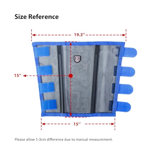 Harrison Howard Loose-Fitting No Hassle Leg Protection Comfortable Fly Boots For Horse (Set Of 4) Blue Yearling thumb #6