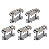 QUARKZMAN 5Stk #80H/DIN/ISO 16AH Kettenverbinder Rollenverbinder 1" Teilung Kohlenstoffstahl Standard Verbindungsglieder