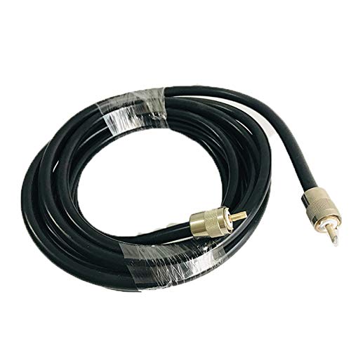 rg8u rf Coaxial Cable ham Radio (Pl259) Male to Male Connector SYV50-7 Low Loss for Ham CB Radio Antenna Extension Coax 5 Meters 750 ft