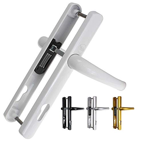 Yale P-Y2G-SSLL-WH Superior Door Handle, Standard Security, 92mm Centre, 215mm Fixing Holes Distance, for PVCu Doors, White Finish, Works with cylinders and mortice sashlocks, Visi Packed