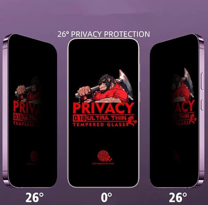 Image of Privacy Tempered Glass Screen Protector Compatible For Samsung Galaxy S25 Cellphone (Black) Edge-To-Edge Protector Coverage With Easy Installation Kit