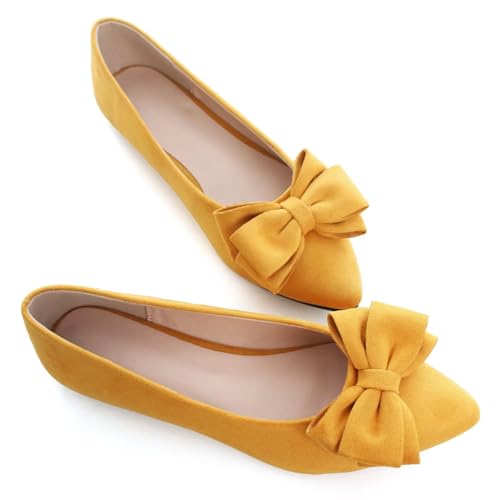 Image of Dear Time Women's Ballet Flats Dress Ballet Shoes Slip on for Office Work Comfortable Shoes