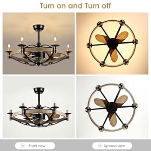 32 chandelier ceiling fans with lights and remote bladeless rustic ceiling fanscaged ceiling fans for living room farmhouse  urban country home decor