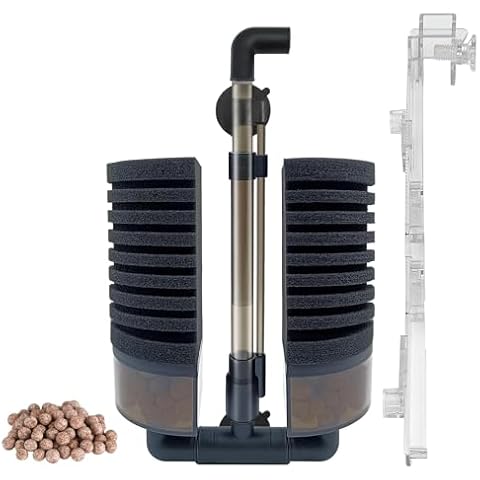 DEGGOX 10-20 Gallon Aquarium Air Sponge Filter, for Axolotl Breeding Fry Betta Shrimp Nano Fish Tank,Upgrade Clip Installation Cover