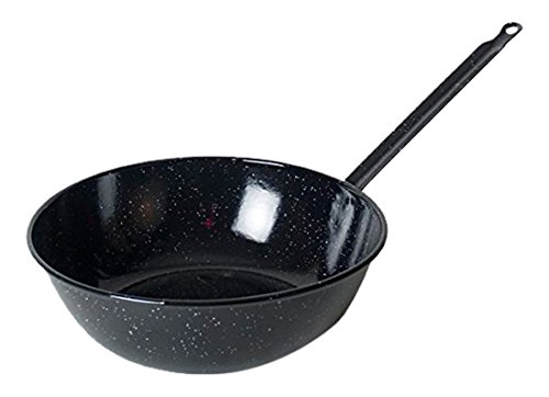 Garcima Poêle Profonde avec une poignée, Noir, émaillée, Lot de 12, Émail, Noir, 14 cm Cover
