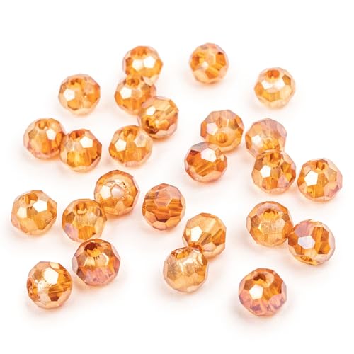 Potomac Crystal Round Beads - Apricot AB 3mm | Pack of 120