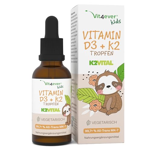 Vitamin D3 K2 Tropfen für Kinder für 300 Tage...