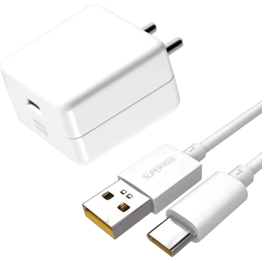 BURJ MaxTech - Adapter + Cable Bundle Compatible for Oppo Reno 8PRO (Wall Chargers | 80W)