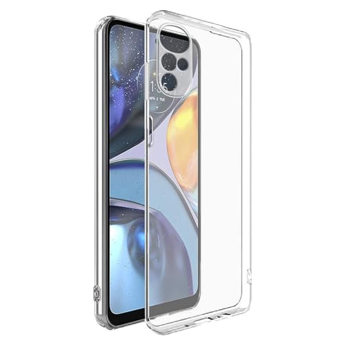 Image of COVERBLACK Soft Rubber Silicon Clear Case Back Cover Compatible for Motorola G22 4G - Transparent