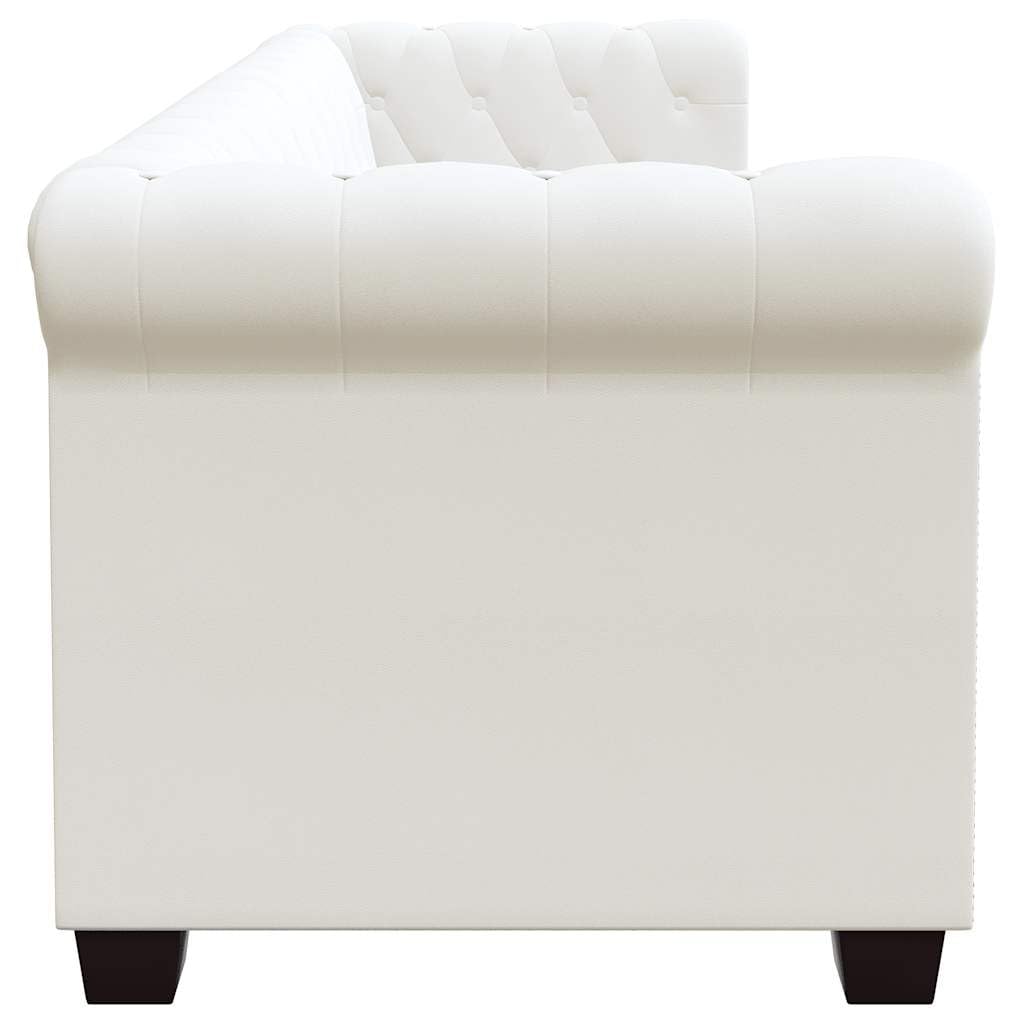 vidaXL Set Divani da 2/3 Posti Persone Ecopelle Bianco Sofà Divanetto Salotto