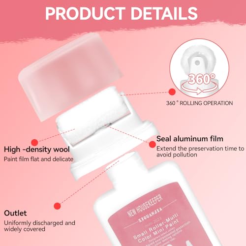 Dawumin Wandfarbe Ausbessern Weiß, 100ml Spachtelmasse Weiß Innen, Farbroller Wandfarbe, Ausbesserungsfarbe für Wände, für Graffiti Kratzer Flecken und Beschädigte Wände (1pc)